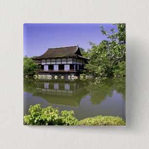 Japan, Kyoto, Japanese Garden of Heian Shrine 15 Cm Square Badge