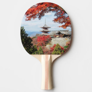 Japan, Kyoto. Kiyomizu temple in Autumn colour Ping Pong Paddle