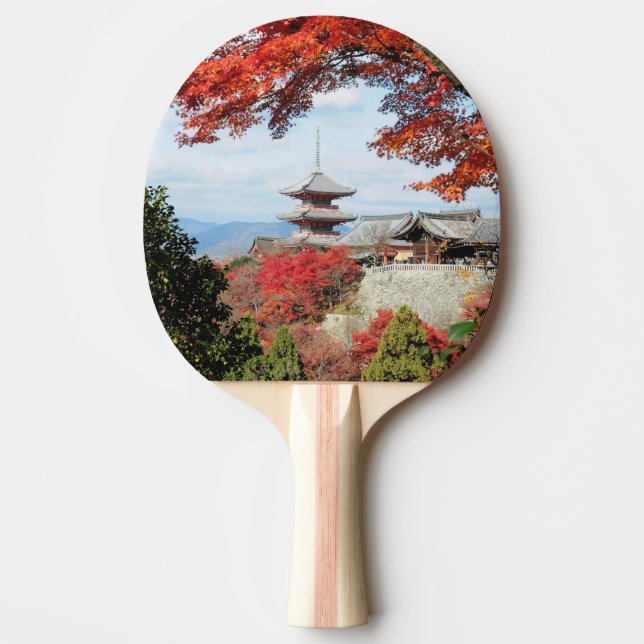 Japan, Kyoto. Kiyomizu temple in Autumn colour Ping Pong Paddle (Front)