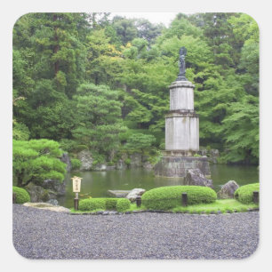 Japan, Kyoto, Scilent Stone Garden Square Sticker