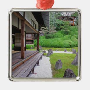 Japan, Kyoto. Stone garden in silence Metal Tree Decoration