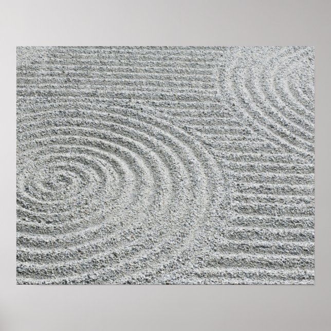 Japan, Kyoto, Tofukuji Temple, Pattern in Sand Poster (Front)