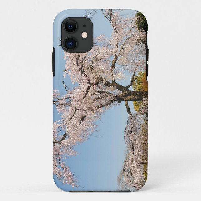 Japan, Kyoto. Weeping cherry tree under blue sky Case-Mate iPhone Case (Back)