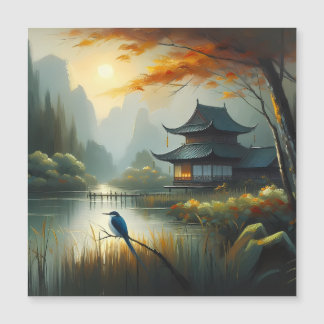 Japan Lake Bird 1 - Canvas
