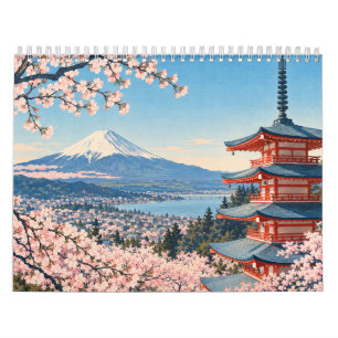 Japan Landmarks: A Woodblock Year Calendar