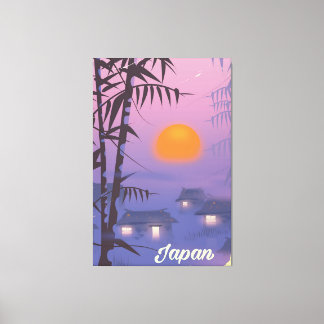 Japan landscape setting sun canvas print