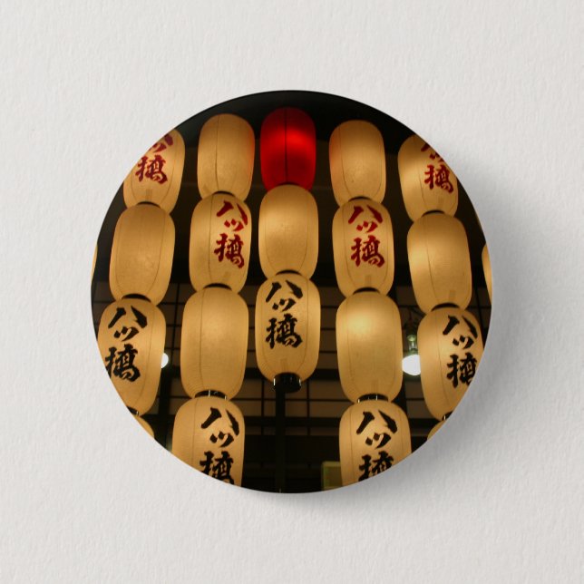 japan lanterns 6 cm round badge (Front)