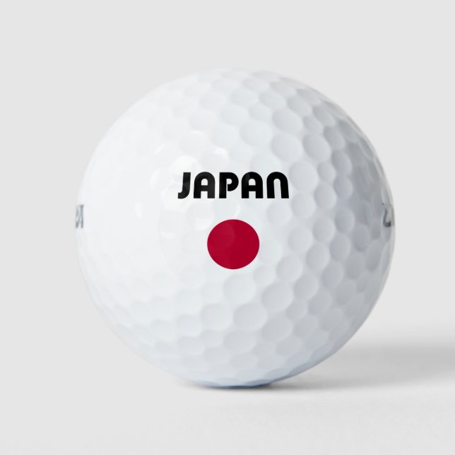 Japan Large Red Dot Light Colour Golf Balls (Front)