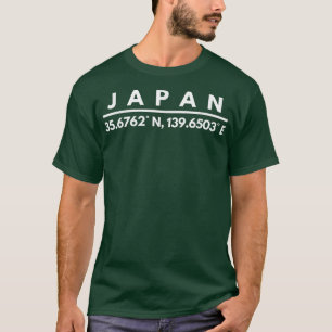 Japan Latitude and Longitude Japan Fans T-Shirt