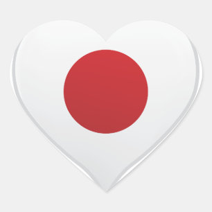 Japan love flag pride heart sticker