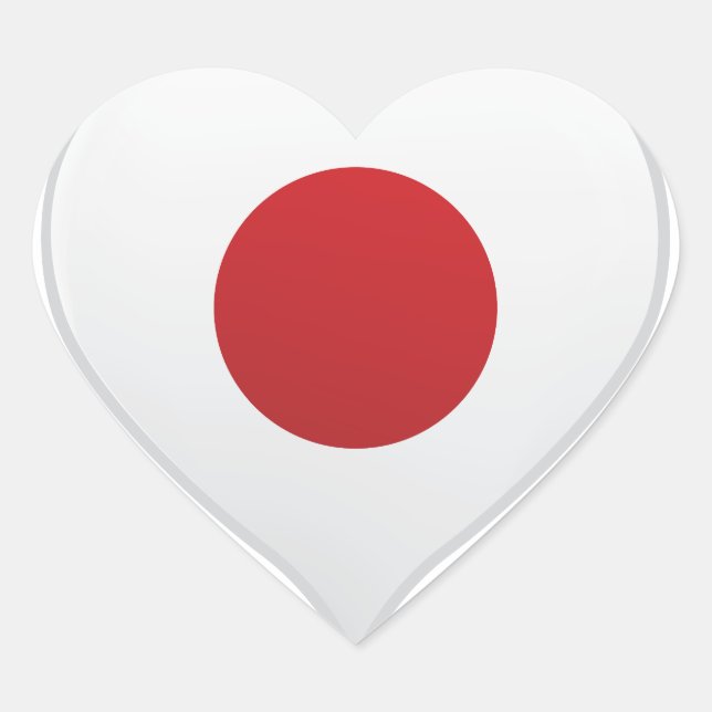 Japan love flag pride heart sticker (Front)