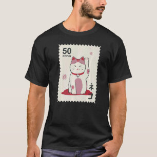 Japan maneki neko Cat Traditional Japanese Graphic T-Shirt