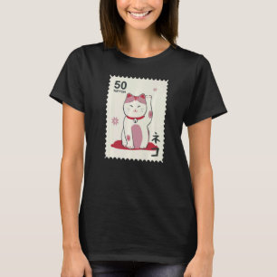 Japan maneki neko Cat Traditional Japanese Graphic T-Shirt