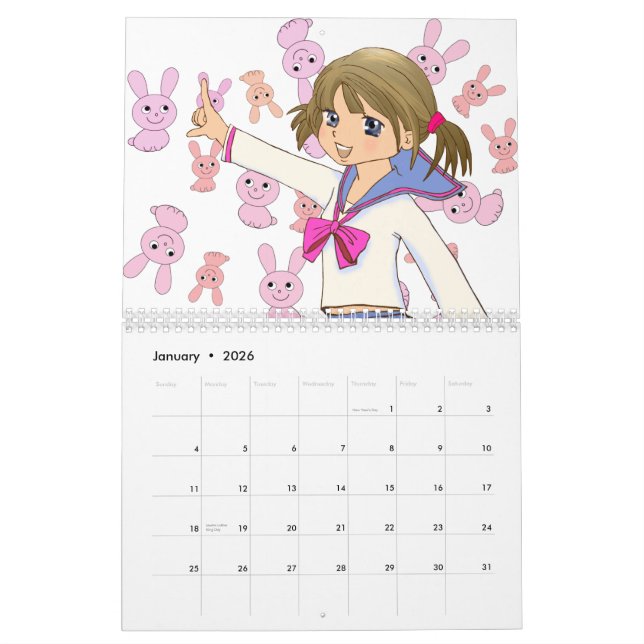 japan manga the sutra(hannya shingyo)Japan Calendar (Jan 2026)