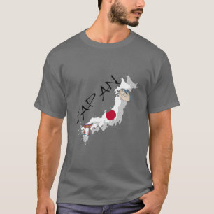 Japan Map and Flag T-Shirt