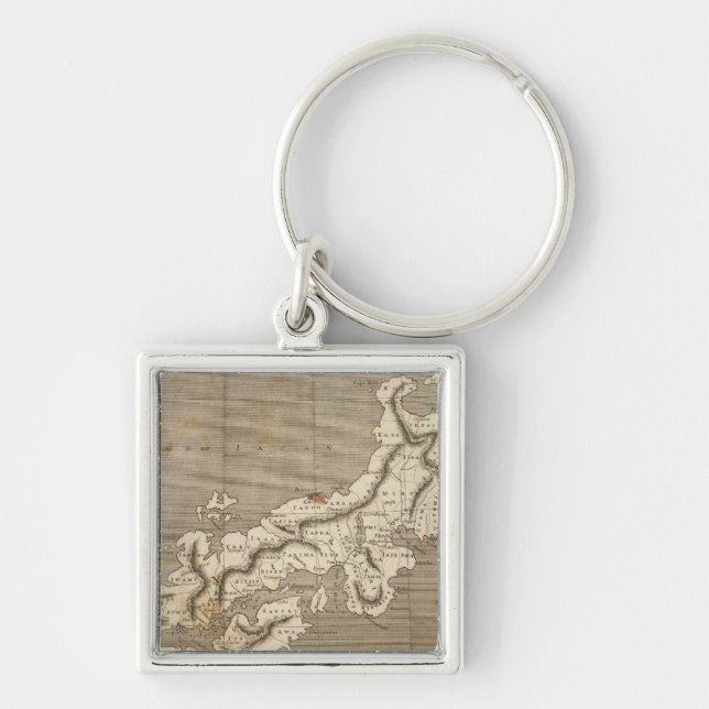 Japan Map by Arrowsmith Key Ring (Front)