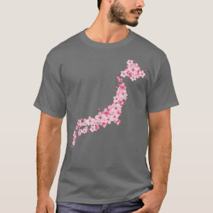 Japan Map Japanese Sakura Map T-Shirt