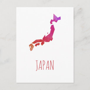 Japan Map Postcard