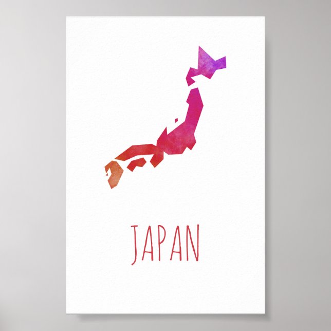 Japan Map Poster (Front)