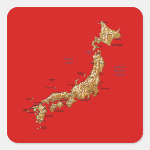 Japan Map Sticker