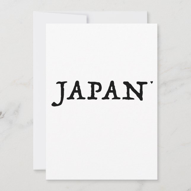 Japan - minimalistic typography card (Front)