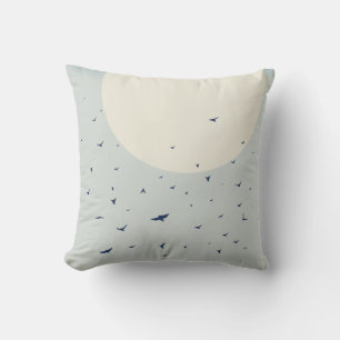 Japan moonlight swallows cushion
