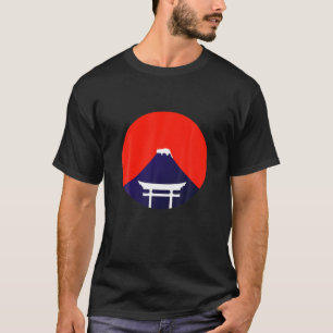 Japan Mount Fuji Rising Sun Cat Lovers T-Shirt