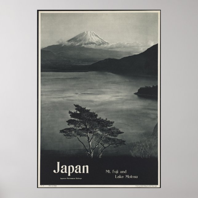 Japan Mt. Fuji Vintage Travel Poster Ad Retro (Front)