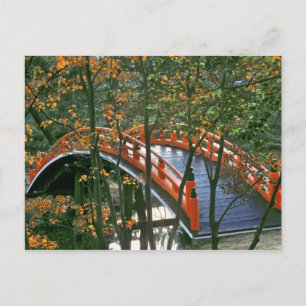 Japan, Nara Pref., Nara. The Royal Bridge glows Postcard