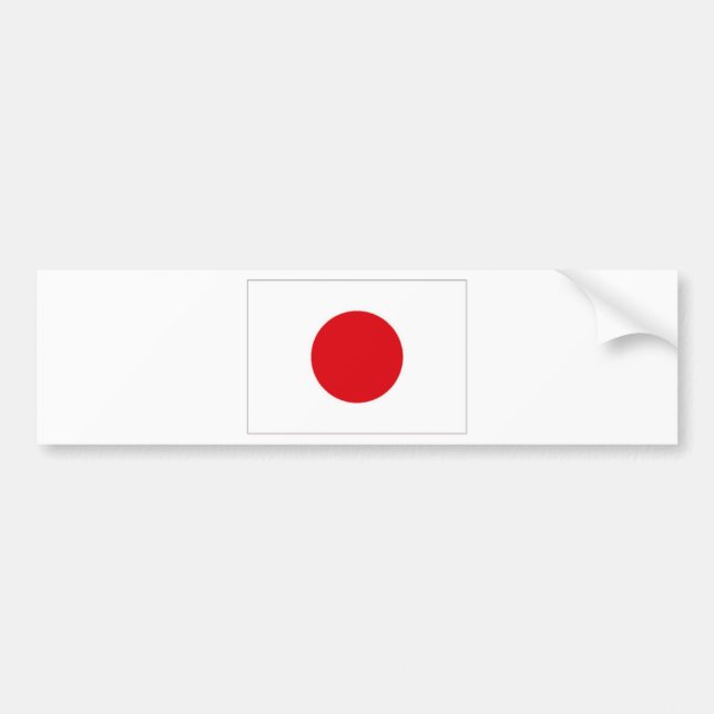 Japan National Flag Bumper Sticker (Front)