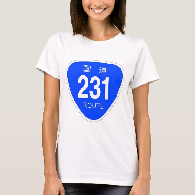 Japan National Route 231 National Route Marking T-Shirt (Front)