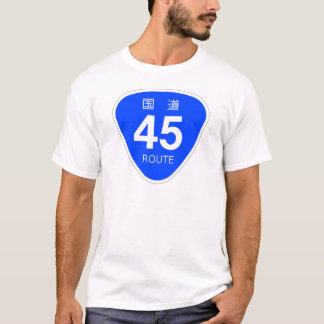 Japan National Route 45 National Route Marking T-Shirt