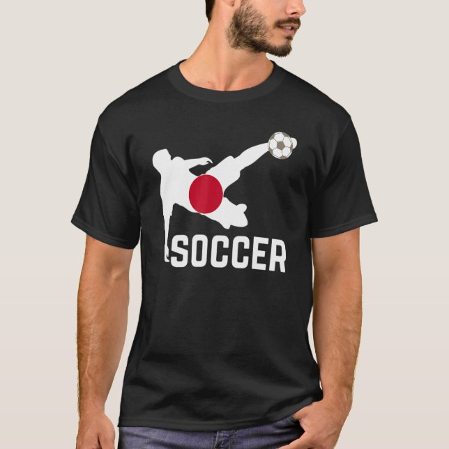 Japan National Soccer  Soccer Japan Flag Football T-Shirt (Front)