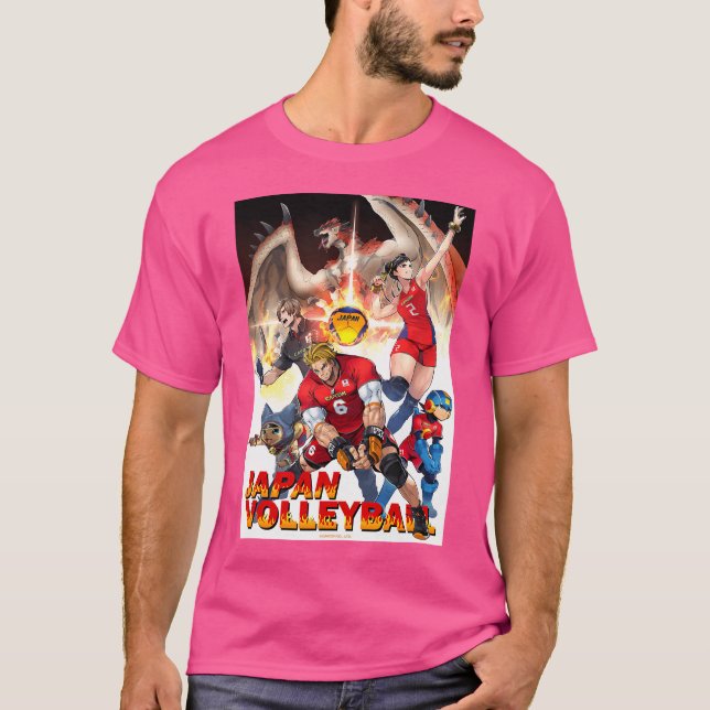 Japan National Volleyball Team X Capcom Collaborat T-Shirt (Front)