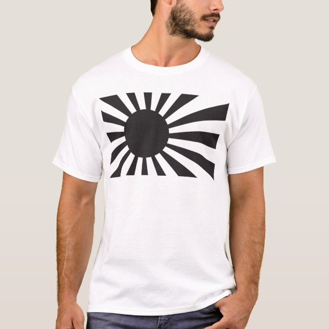 Japan Navy Flag - Black T-Shirt (Front)