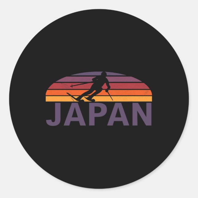 Japan Niseko Hokkaido Island Ski Resort Snowboardi Classic Round Sticker (Front)