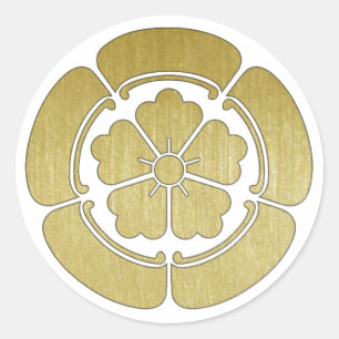 JAPAN NobunagaOda mokkomon Syougun Cool Classic Round Sticker