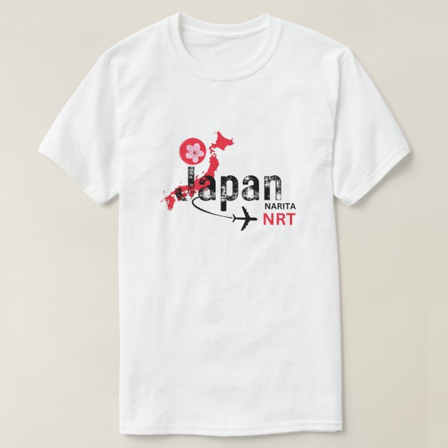 Japan NRT Airport Code T Shirt (Design Front)