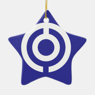 Japan-Okinawa Flag Ceramic Tree Decoration