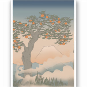 Japan Orange tree in the mist