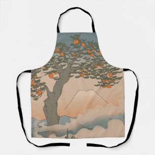 Japan Orange tree in the mist Apron