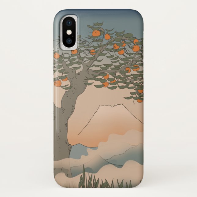 Japan Orange tree in the mist Case-Mate iPhone Case (Back)