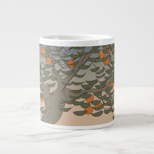 Japan Orange tree in the mist Large Coffee Mug