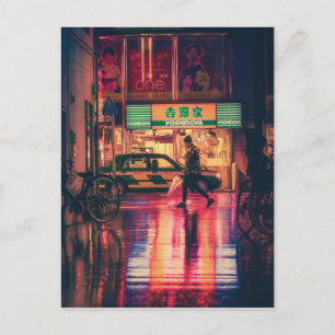 Japan Osaka Night Asia Landmark Travel Japanese Postcard