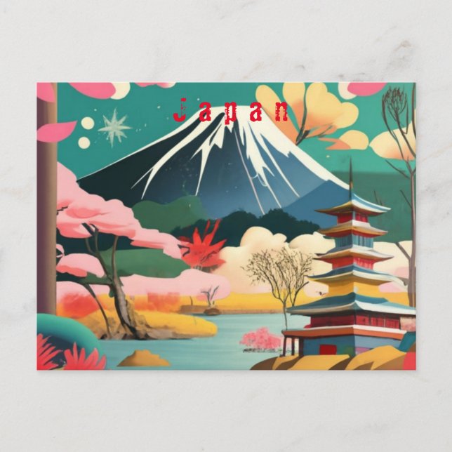 Japan personalised holiday postcard (Front)
