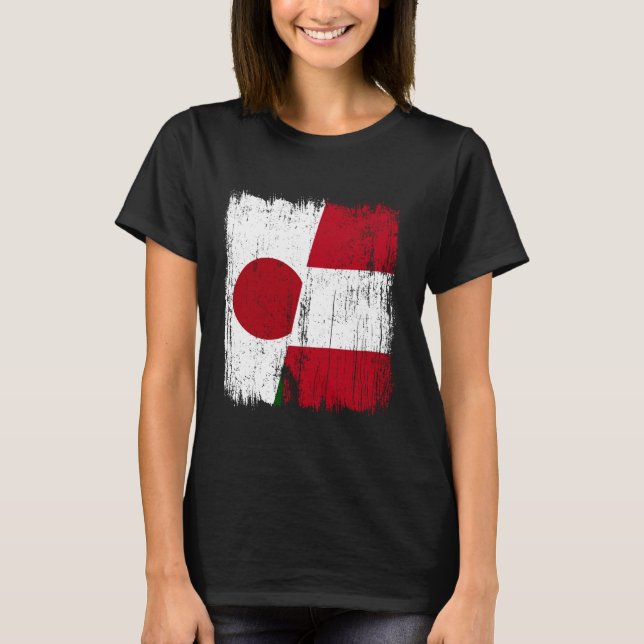 Japan Peru Half Flag Japanese Peruvian Heritage T-Shirt (Front)