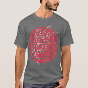 Japan Pink Flower Floral Sakura Retro Cherry Bloss T-Shirt