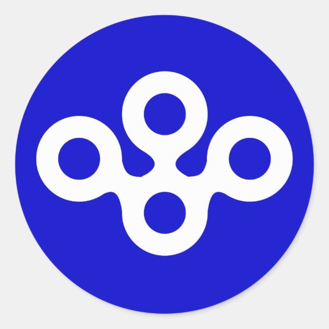 japan prefecture region flag district osaka county classic round sticker (Front)