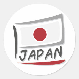 Japan   Pride X Flag  Classic Round Sticker