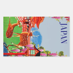 Japan Rectangular Sticker